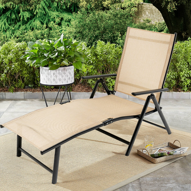 Foldable recliner deals chair outdoor